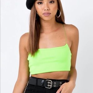 NWOT Princess Polly Absinth crop top